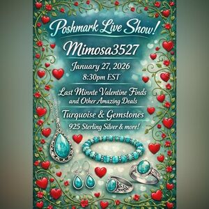 🌺January 27th 8:30 PM EST Tuesday❤️Live Sterling, Gemstone, and Turquoise